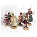 Polish Folk Art Dolls Lot Of Five