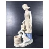 Lenwile Ardalt Girl With Ducks Stump Porcelain