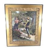 Ornate Framed c.1800's Home Again Litho Print