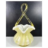 Fenton Art Glass Candleglow Yellow Basket