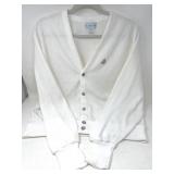 Izod White Cardigan Sweater Men's Size Large