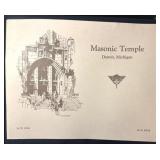 Masonic Temple Detroit Dedication Book