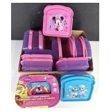 Disney Kids Sandwich Container Lot Minnie & Frozen