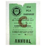 1979 PGA Championship Ticket Oakland Hills