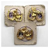 Gulf Oil Democrat Republican Promo Lapel Pins