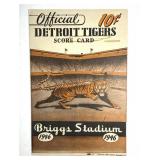 1946 Detroit Tigers Score Card Briggs Stadium