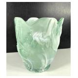 Shelley Fenton Signed Atlantis Fish Glass Vase