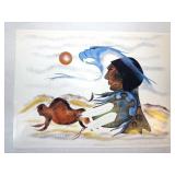 Russell Noganosh Buffalo Child Signed Art Print