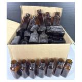 Brown Glass Apothecary Bottles Lot of 50