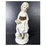 Lenwile Ardalt Girl Feeding Duck Porcelain