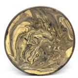 Wisconsin Pottery Redware Swirl Glazed Art Plate