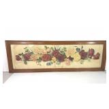 Antique 1895 Yard Of Roses 3 ft Framed Litho Print