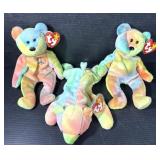 Ty Peace Bear Beanie Babies w/ Garcia 3pc