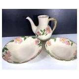 Franciscan Desert Rose Serving Trio w/ Pitcher