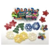 Peruvian Worry Doll Hair Clip & Tatted Lace