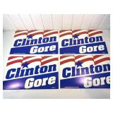 Original Clinton Gore 1992 Campaign Signs Lot of 4