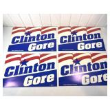 Original Clinton Gore 1992 Campaign Signs Lot of 4