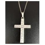10k Gold Cross Pendant & Chain