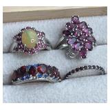 925 silver  ring collection size 5. 13g