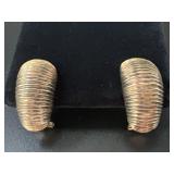 Sterling Silver Scallop Half Moon Earrings