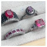 925 silver ring collection. Size 5. 16g