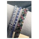 925 silver tanzanite & multi color stone