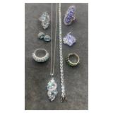 925 silver jewelry sets. Rings size 5 & 6  45.7g