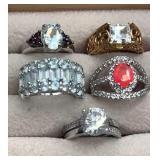 925 silver ring collection. Size 5. 23.8g