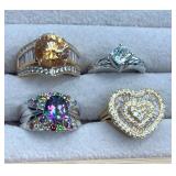 925 silver ring collection. Size 5. 20.1g