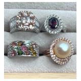 925 silver ring collection. Size 5. 19.7g