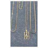 14k chains, charm & bracelet 6.4g