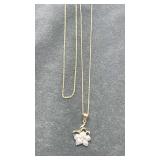 10k gold necklaces & charm 3.1g