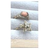 14k gold rings. Size 7. 5.9g