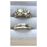 14K gold rings. Size 7.5. 6.8g