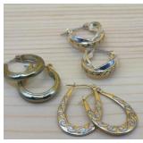 Trio of Pierced Hoop Earrings