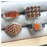 925 silver ring collection.  Size 5. 20g