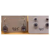 Pierced earrings stamped 92
