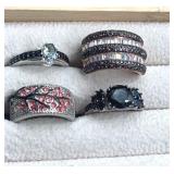 925 silver ring collection. Size 5. 18.8g