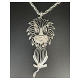 1970ï¿½s Signed Alan Articulating Lion Pendant on