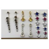 Collection of pierced earrings with gem