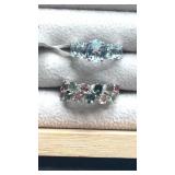 925 silver rings.  Size 6. 9.8g