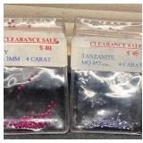Ruby & Tanzanite loose stones approx 4CT each
