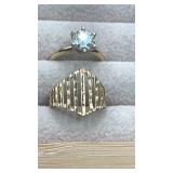 14K gold rings. Size 5. 4.9g