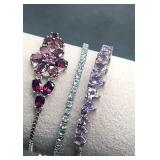 925 silver bracelet collection. 19.1g