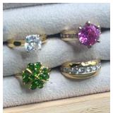 925 silver ring collection. Size 5. 14.8g