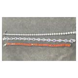 925 silver bracelets 43.9g