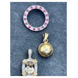 10k circle charms & 14k gold charms  4.3g