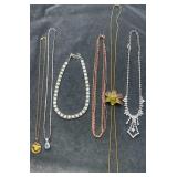 Misc necklace collection.  Choker, adjustable &
