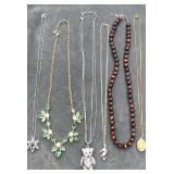 Rhinestone teddy bear & other misc necklaces  18ï¿½