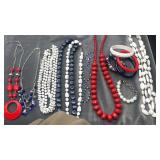 Red white & blue collection.  Necklaces 16-28ï¿½.